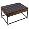 Table basse avec LED infini chêne fumé 70x50x41 cm 630792630792
