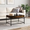 Table basse avec LED infini chêne fumé 70x50x41 cm 630792630792