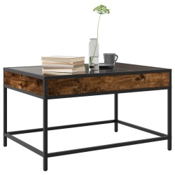 Table basse avec LED infini chêne fumé 70x50x41 cm 630792630792