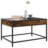 Table basse avec LED infini chêne fumé 70x50x41 cm 630792630792