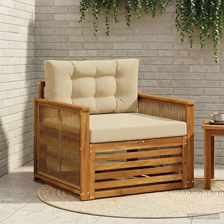 Sofa de milieu extérieur Bois d'Acacia Massif Naturel 630801630801