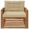 Sofa de milieu extérieur Bois d'Acacia Massif Naturel 630801630801