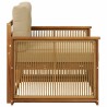 Sofa de milieu extérieur Bois d'Acacia Massif Naturel 630801630801