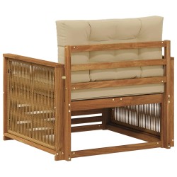 Sofa de milieu extérieur Bois d'Acacia Massif Naturel 630801630801