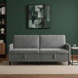 Sofa avec rangement Gris foncé 192 x 78 x 87 cm Polyester 630802630802