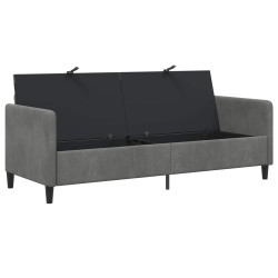 Sofa avec rangement Gris foncé 192 x 78 x 87 cm Polyester 630802630802