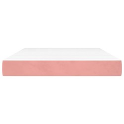 Matelas de lit à ressorts ensachés fermeté moyenne Rose 140x200x20 cm Velours 630808630808