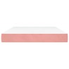 Matelas de lit à ressorts ensachés fermeté moyenne Rose 140x200x20 cm Velours 630808630808