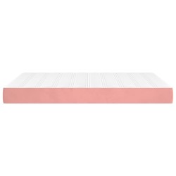 Matelas de lit à ressorts ensachés fermeté moyenne Rose 140x200x20 cm Velours 630808630808