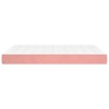 Matelas de lit à ressorts ensachés fermeté moyenne Rose 140x200x20 cm Velours 630808630808