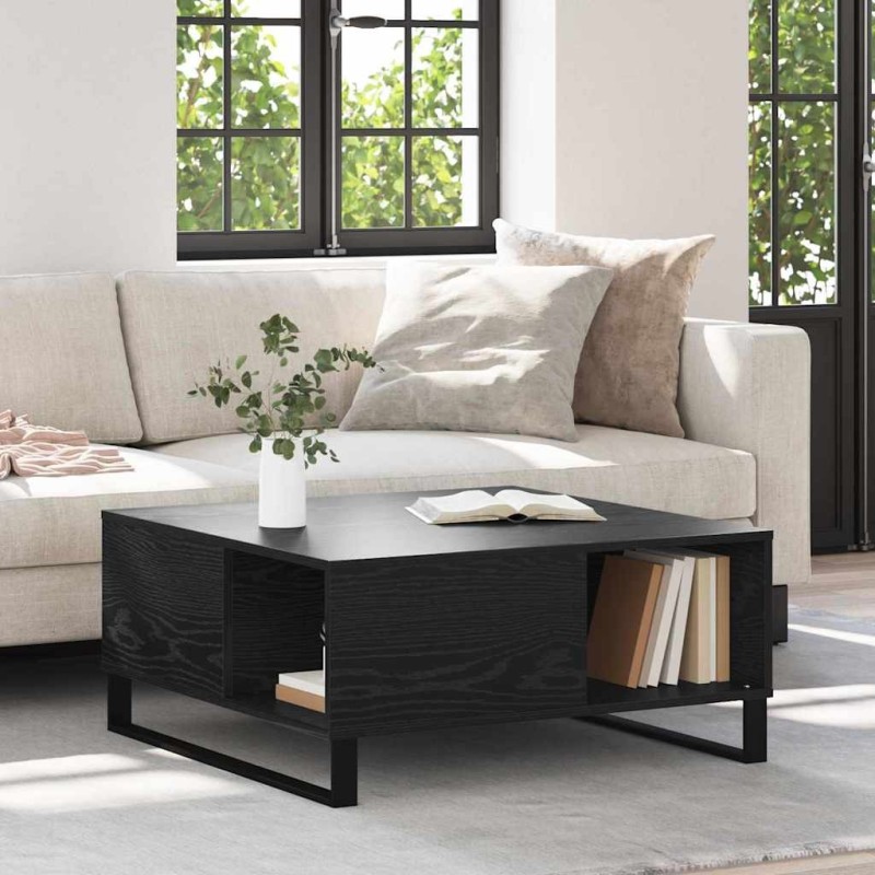 Table basse Chêne noir 80 x 80 x 36,5 cm Bois d'ingénierie 630812630812