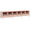 Meuble TV rose 202x39x43,5 cm acier laminé à froid 630813630813