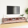Meuble TV rose 202x39x43,5 cm acier laminé à froid 630813630813