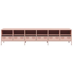 Meuble TV rose 202x39x43,5 cm acier laminé à froid 630813630813