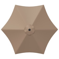 Parasol de jardin 300 x 300 cm Polyester Rectangulaire Taupe 630815630815