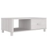 Table basse HAMAR Blanc 100x55x35 cm Bois massif de pin 630819630819