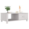 Table basse HAMAR Blanc 100x55x35 cm Bois massif de pin 630819630819