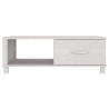 Table basse HAMAR Blanc 100x55x35 cm Bois massif de pin 630819630819