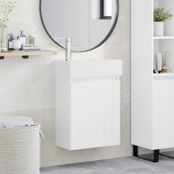 Meuble de salle de bain avec robinet Blanc 45,5 x 25,5 x 84 cm 630824630824
