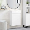 Meuble de salle de bain avec robinet Blanc 45,5 x 22,5 x 84 cm 630825630825