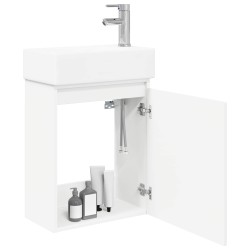 Meuble de salle de bain avec robinet Blanc 45,5 x 22,5 x 84 cm 630825630825