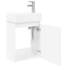 Meuble de salle de bain avec robinet Blanc 45,5 x 22,5 x 84 cm 630825630825