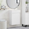 Meuble de salle de bain avec robinet Blanc 45,5 x 22,5 x 84 cm 630826630826