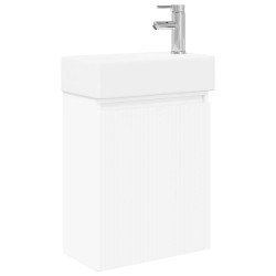 Meuble de salle de bain avec robinet Blanc 45,5 x 22,5 x 84 cm 630826630826