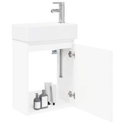 Meuble de salle de bain avec robinet Blanc 45,5 x 22,5 x 84 cm 630826630826