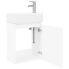 Meuble de salle de bain avec robinet Blanc 45,5 x 22,5 x 84 cm 630826630826
