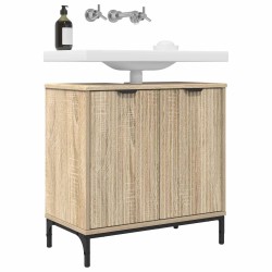 Meuble de Lavabo de Salle de Bain avec stockage Chêne Sonoma 630827630827