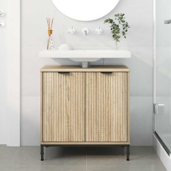 Meuble de Lavabo de Salle de Bain avec stockage Chêne Sonoma 630827630827