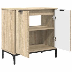 Meuble de Lavabo de Salle de Bain avec stockage Chêne Sonoma 630827630827