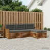 Ensemble de canapés d'extérieur Naturel et Anthracite 630830630830