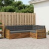 Ensemble de canapés d'extérieur 4 pcs Naturel et Anthracite 630836630836