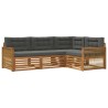 Ensemble de canapés d'extérieur 4 pcs Naturel et Anthracite 630836630836