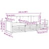 Ensemble de canapés d'extérieur 3 pcs Naturel et Crème 630837630837