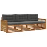 Ensemble de canapés d'extérieur 3 pcs Naturel et Anthracite 630838630838