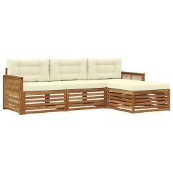 Ensemble de canapés d'extérieur avec coussin Naturel et Crème 630839630839