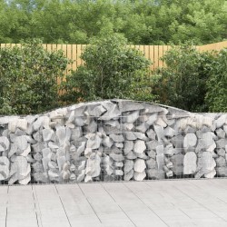 Paniers à gabions arqués 4 pcs 400x50x80/100 cm Fer galvanisé 630841630841