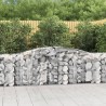 Paniers à gabions arqués 4 pcs 400x50x80/100 cm Fer galvanisé 630841630841