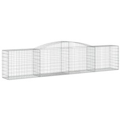 Paniers à gabions arqués 4 pcs 400x50x80/100 cm Fer galvanisé 630841630841