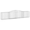 Paniers à gabions arqués 4 pcs 400x50x80/100 cm Fer galvanisé 630841630841