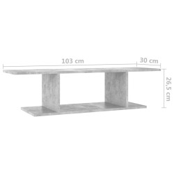 Meuble TV mural Gris béton 103x30x26,5 cm 630843630843