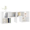Meuble TV Blanc brillant 104x30x52 cm Bois d'ingénierie 630844630844