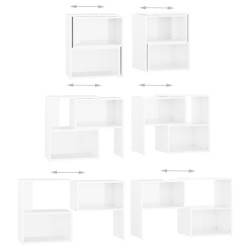 Meuble TV Blanc brillant 104x30x52 cm Bois d'ingénierie 630844630844