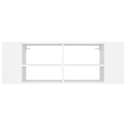 Meuble TV mural Blanc 102x35x35 cm Bois d’ingénierie 630846630846
