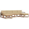Ensemble de canapés d'extérieur 6 pcs Naturel et Beige 630854630854