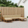 Ensemble de canapés d'extérieur 6 pcs Naturel et Beige 630855630855