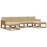 Ensemble de canapés d'extérieur 6 pcs Naturel et Beige 630855630855